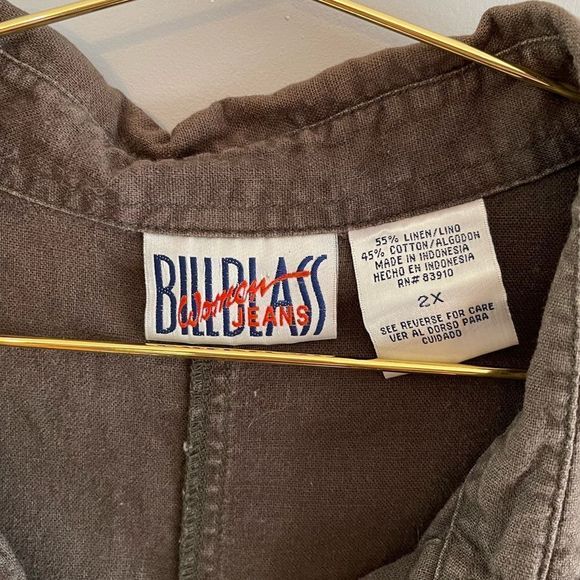 VTG Bill Blass Jeans Woman Sleeveless Linen Blend Long Sheath Dress || SZ 2X - Picture 7 of 10